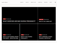 Tablet Screenshot of healthinbeauty.com